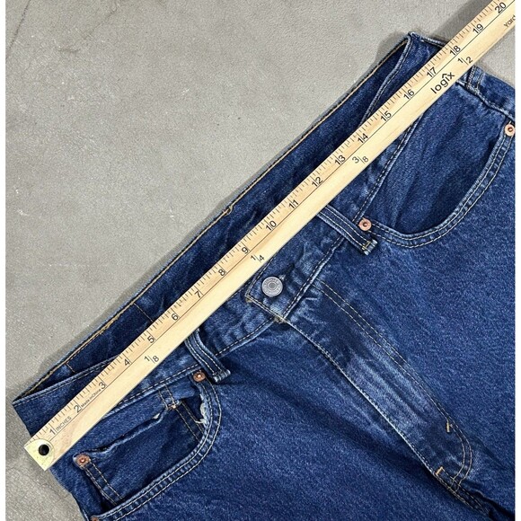 Levis 550 Jeans Mens 36x30 Blue Dark Wash Relaxed Fit Straight Leg Modern - Picture 6 of 9